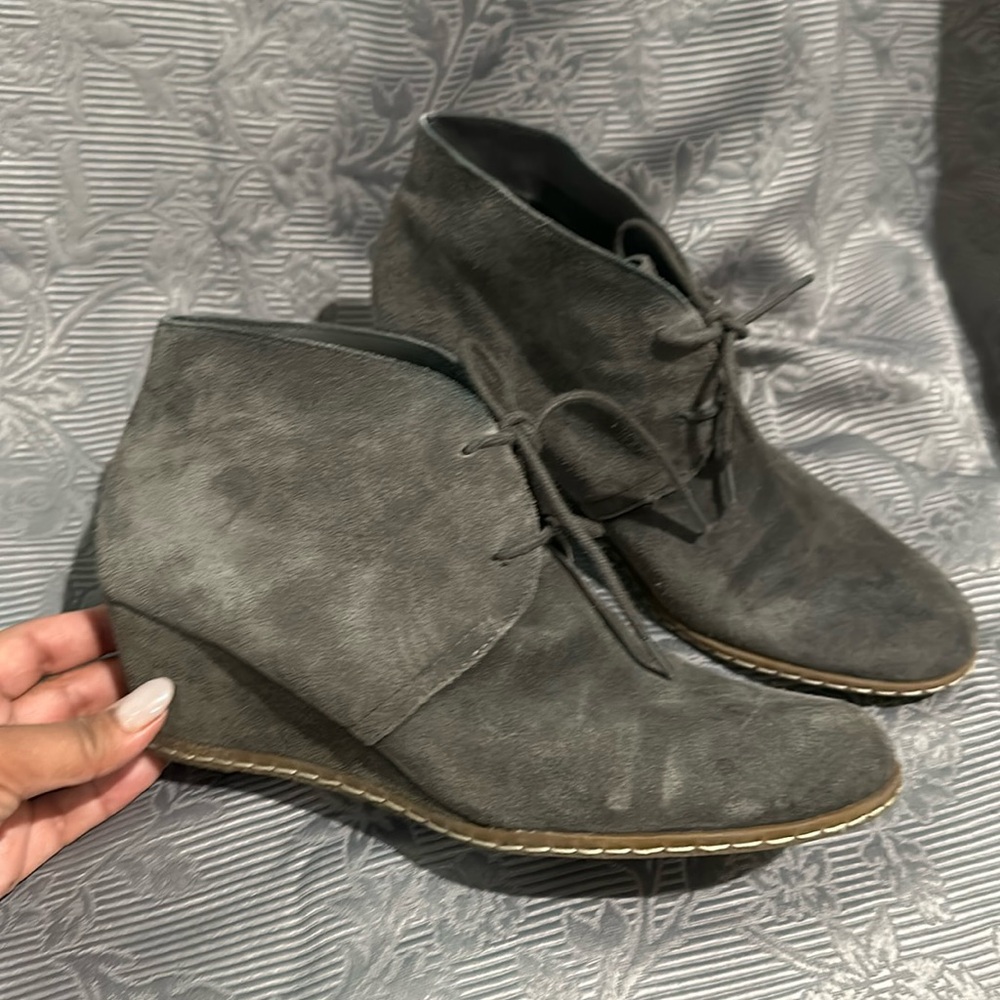 Franco Sarto suede gray booties.  Size 7